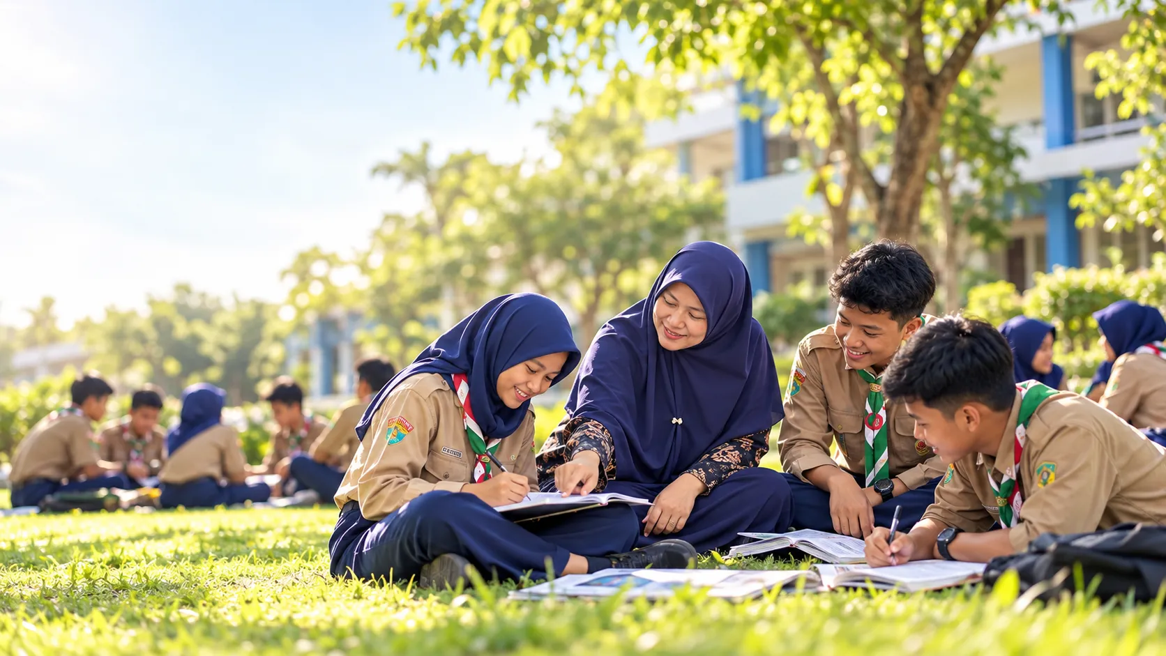 Guru Mendampingi Siswa SMP Four Talent